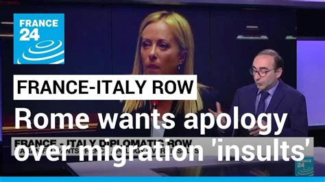 Italy calls for clearer apology from France over migration 'insult'